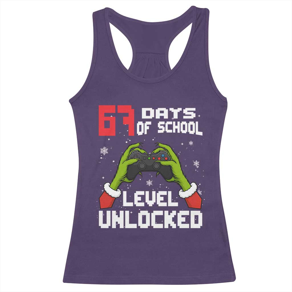67 Six Seven Christmas Meme Racerback Tank Top Funny Elf Hand Video Game Xmas TS14 Purple Print Your Wear