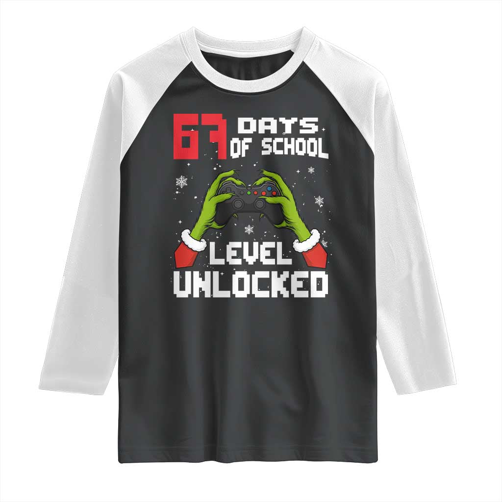 67 Six Seven Christmas Meme Raglan Shirt Funny Elf Hand Video Game Xmas TS14 Black White Print Your Wear