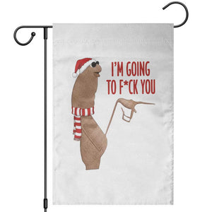 Marcus The Worm Christmas Meme Garden Flag I Am Going To Fck You TS14 White Print Your Wear