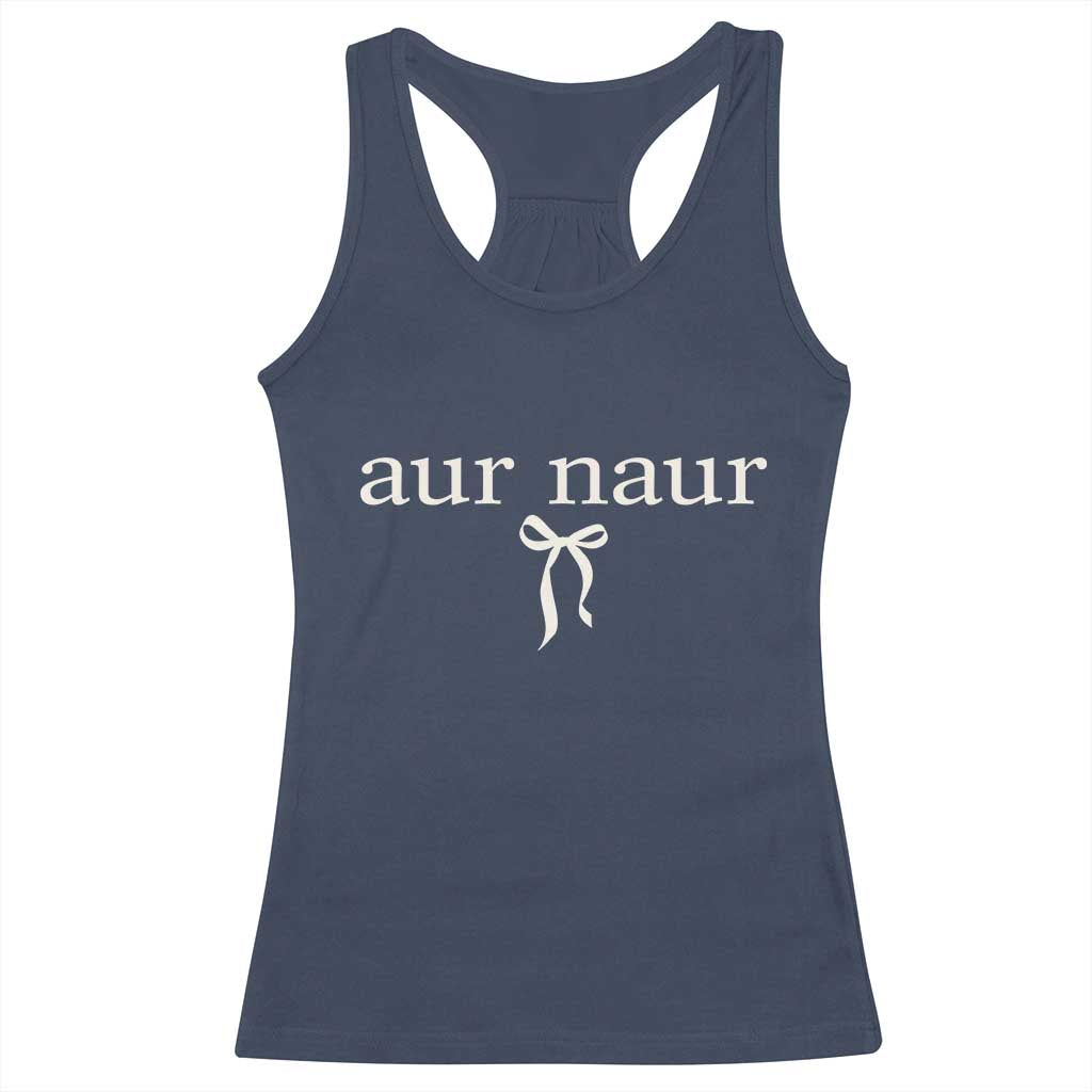 Aur Naur Racerback Tank Top Funny Sarcastic Oh No Australian Accent TS14 Navy Print Your Wear