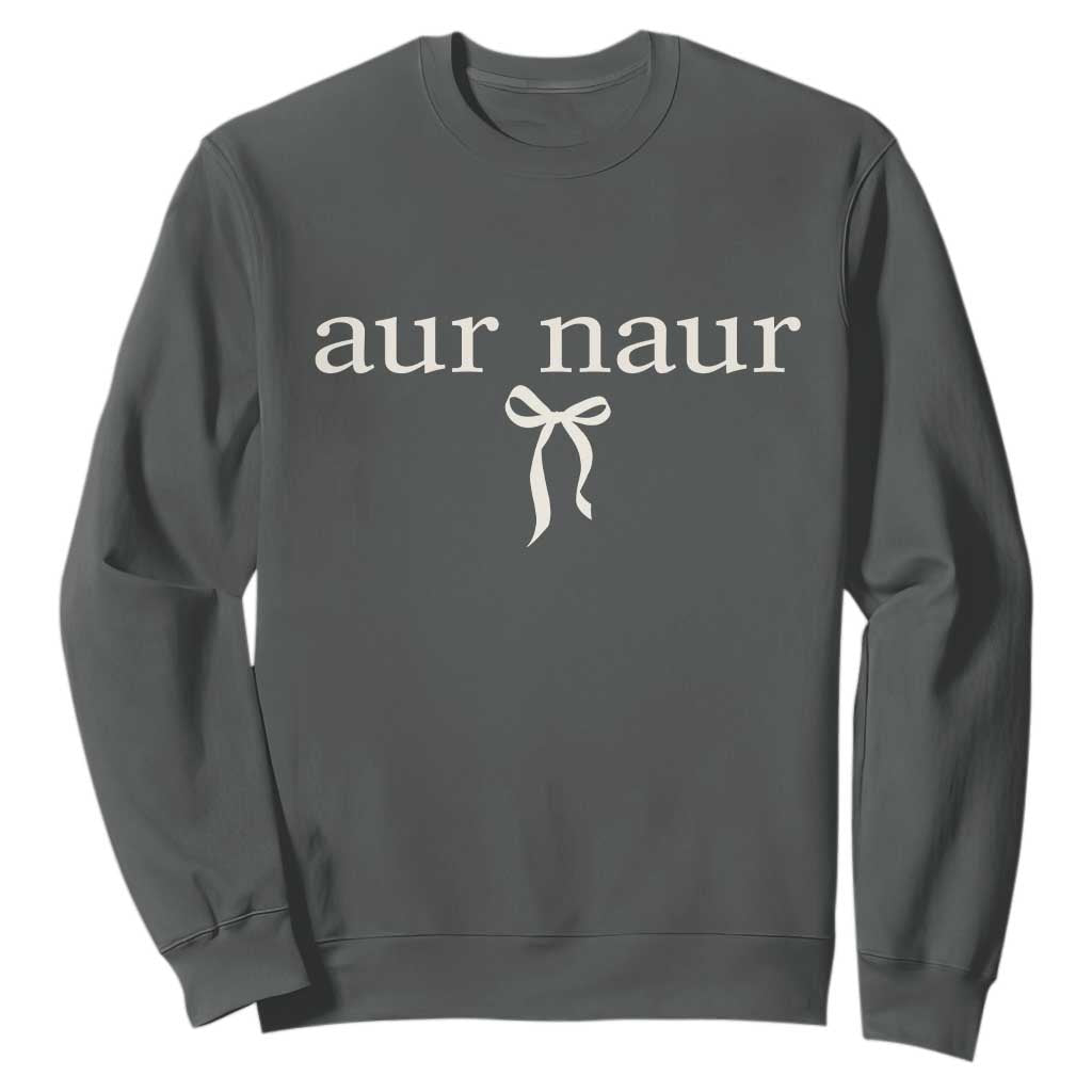 Aur Naur Sweatshirt Funny Sarcastic Oh No Australian Accent TS14 Dark Heather Print Your Wear