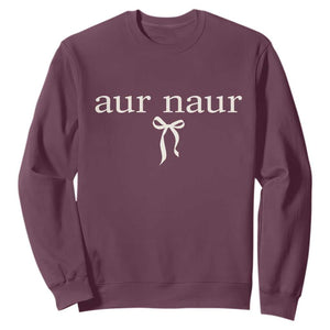 Aur Naur Sweatshirt Funny Sarcastic Oh No Australian Accent TS14 Maroon Print Your Wear