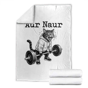Aur Naur Raccoon Meme Throw Blanket Funny Sarcastic Oh No Australian Accent TS14 White Print Your Wear