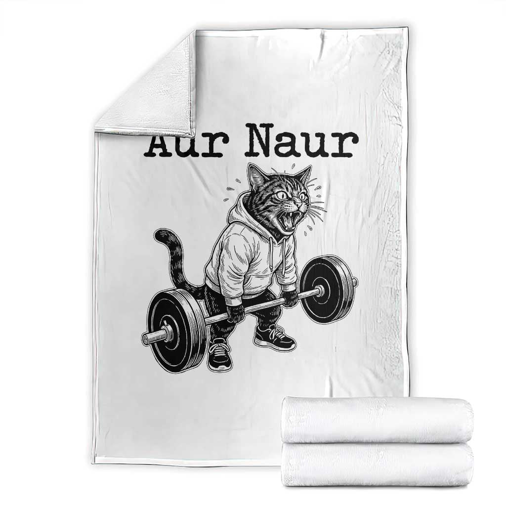 Aur Naur Raccoon Meme Throw Blanket Funny Sarcastic Oh No Australian Accent TS14 White Print Your Wear