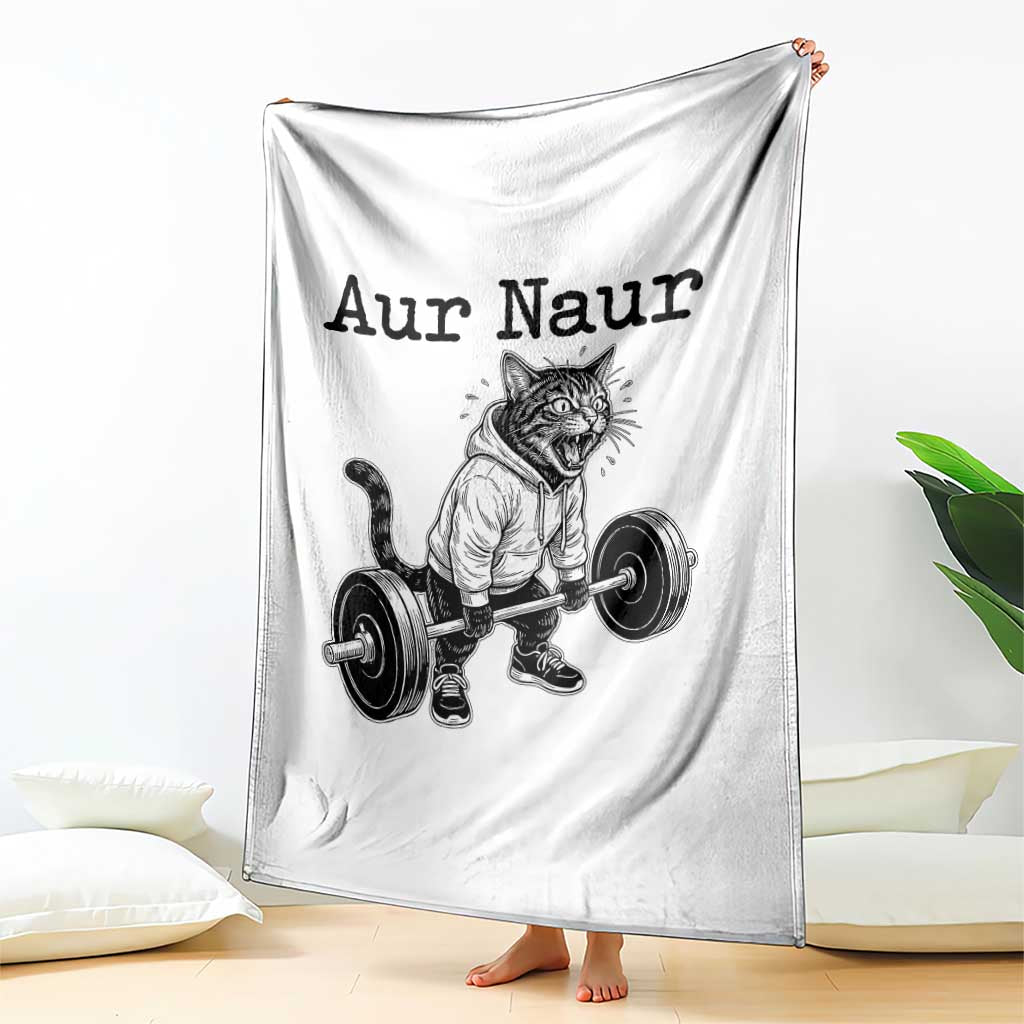 Aur Naur Raccoon Meme Throw Blanket Funny Sarcastic Oh No Australian Accent TS14 Print Your Wear