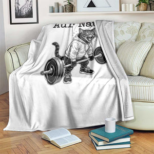 Aur Naur Raccoon Meme Throw Blanket Funny Sarcastic Oh No Australian Accent TS14 Print Your Wear