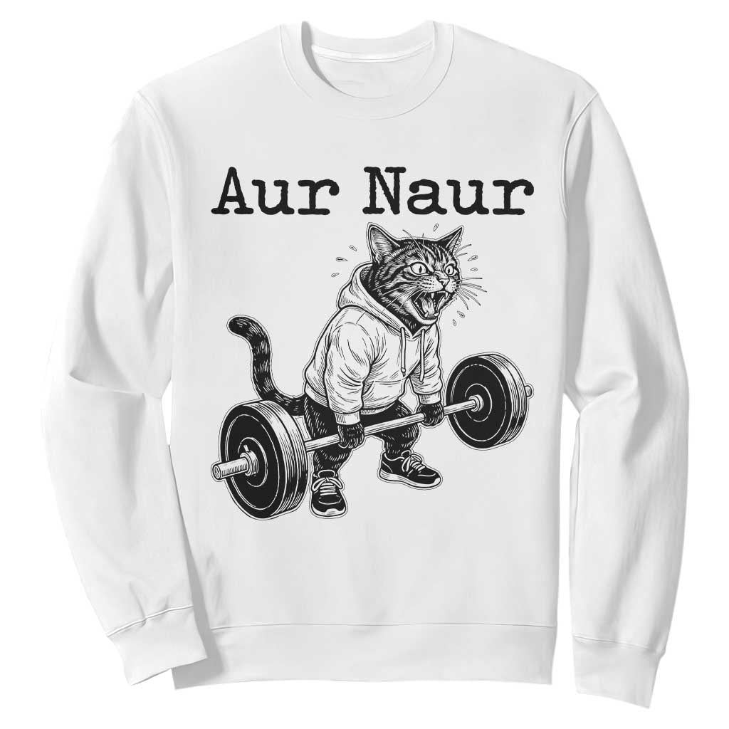 Aur Naur Raccoon Meme Sweatshirt Funny Sarcastic Oh No Australian Accent TS14 White Print Your Wear