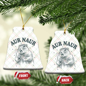 Aur Naur Groundhog Meme Ceramic Ornament Funny Sarcastic Oh No Australian Accent TS14 Print Your Wear