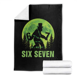 Funny Bigfoot St Patricks Day Throw Blanket Sasquatch Hiding Moon Forest Meme TS14 Black Print Your Wear