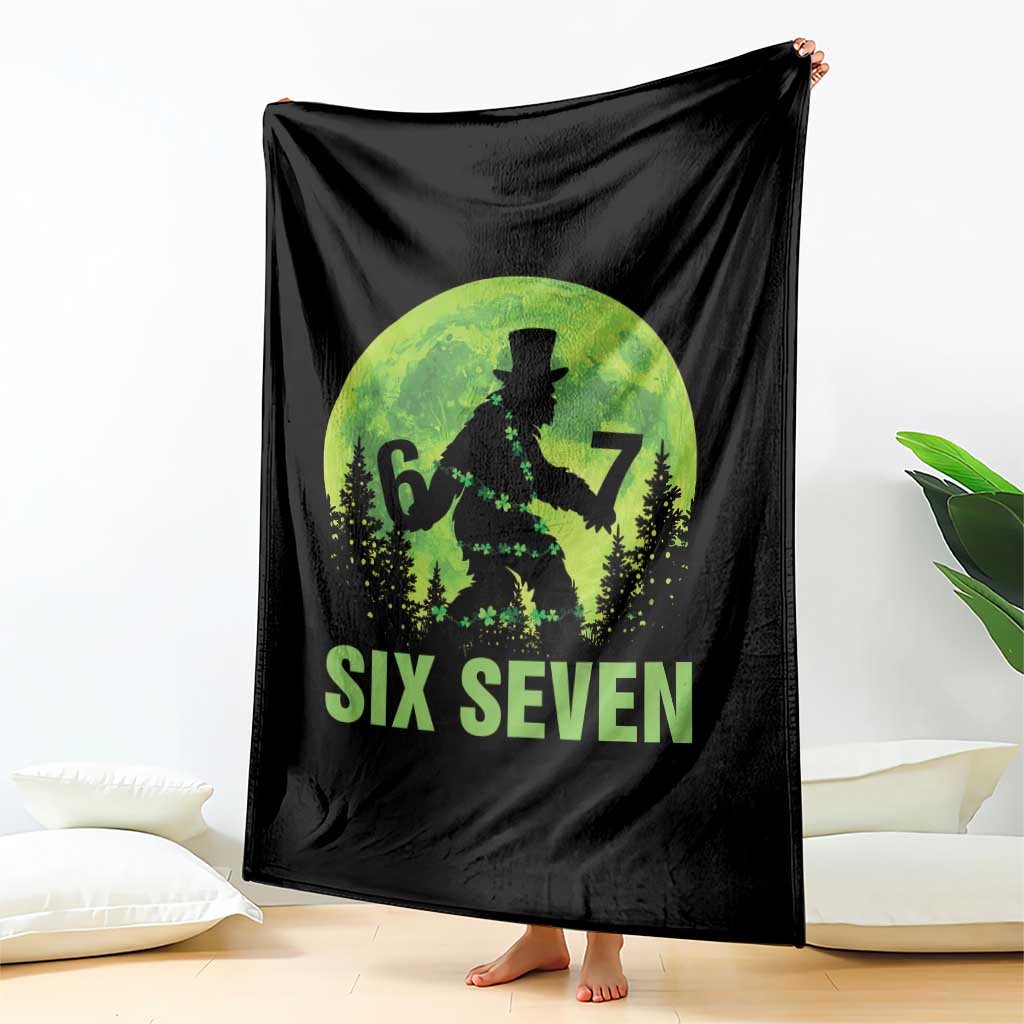 Funny Bigfoot St Patricks Day Throw Blanket Sasquatch Hiding Moon Forest Meme TS14 Print Your Wear