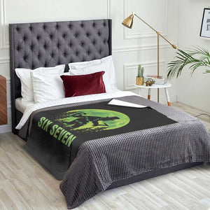 Funny Bigfoot St Patricks Day Throw Blanket Sasquatch Hiding Moon Forest Meme TS14 Print Your Wear