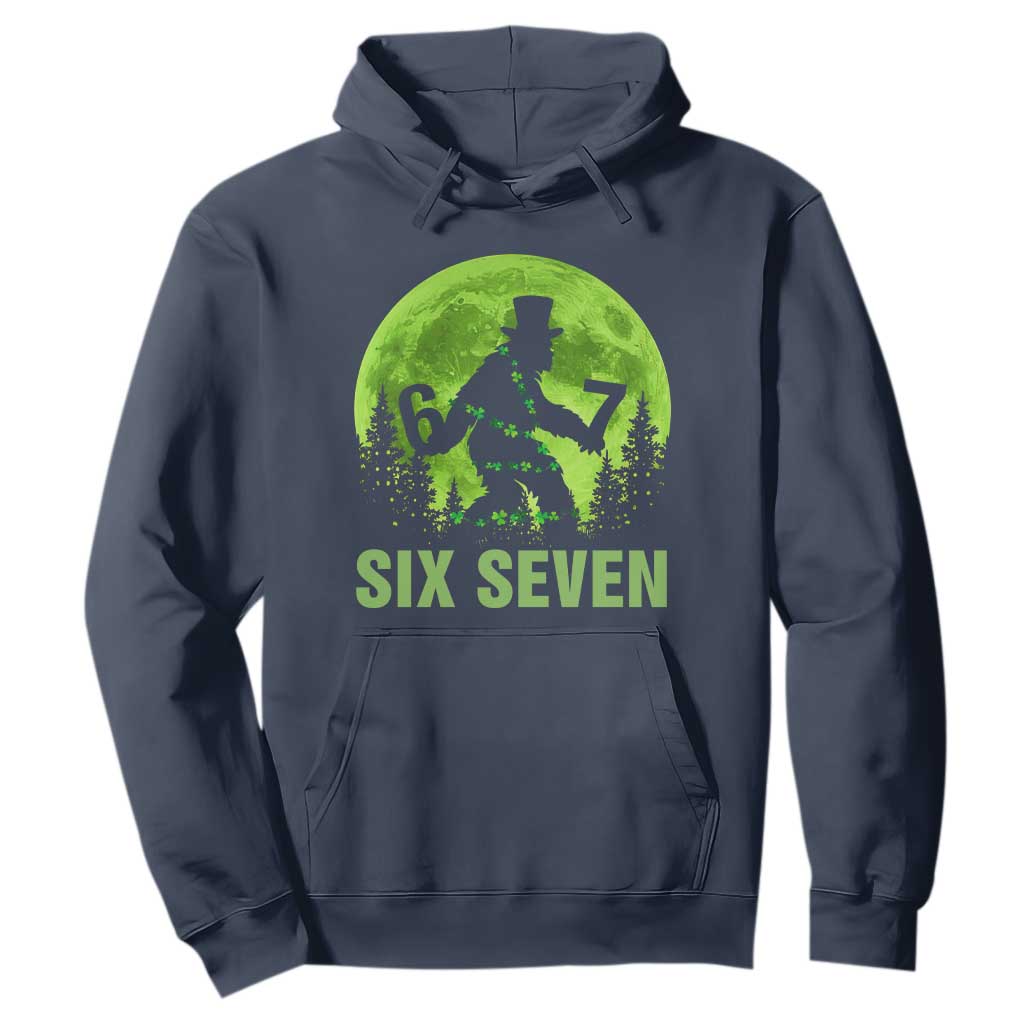 Funny Bigfoot St Patricks Day Hoodie Sasquatch Hiding Moon Forest Meme TS14 Navy Print Your Wear