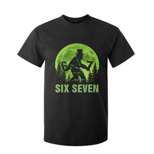 Funny Bigfoot St Patricks Day T Shirt For Kid Sasquatch Hiding Moon Forest Meme TS14 Black Print Your Wear
