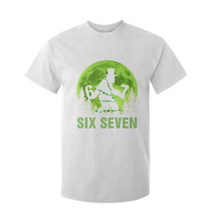 Funny Bigfoot St Patricks Day T Shirt For Kid Sasquatch Hiding Moon Forest Meme TS14 White Print Your Wear
