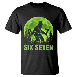 Funny Bigfoot St Patricks Day T Shirt Sasquatch Hiding Moon Forest Meme TS14 Black Print Your Wear