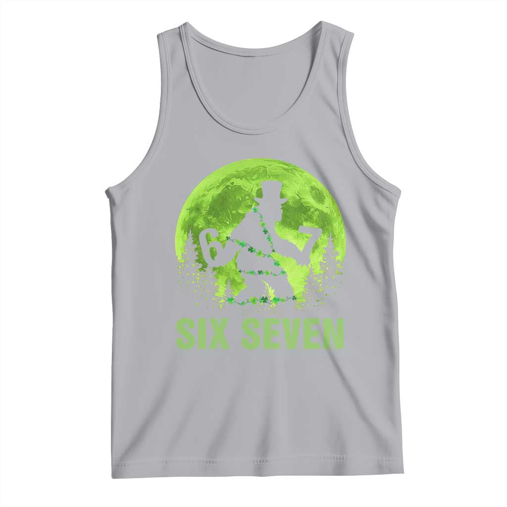 Funny Bigfoot St Patricks Day Tank Top Sasquatch Hiding Moon Forest Meme TS14 Athletic Heather Print Your Wear