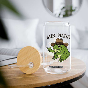AUR Naur Cowboy Frog Meme Glass Can Funny Sarcastic Oh No Australian Accent TS14 Print Your Wear