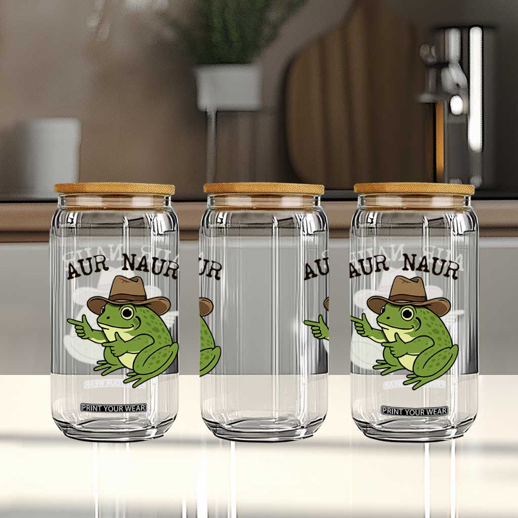 AUR Naur Cowboy Frog Meme Glass Can Funny Sarcastic Oh No Australian Accent TS14 Print Your Wear