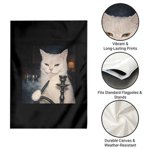Funny Stoner Cat Garden Flag 420 Stoner Smoking Cat Cannabis Lover Meme TS14 Print Your Wear