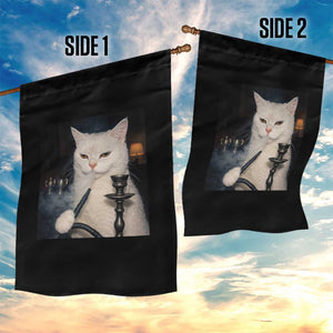 Funny Stoner Cat Garden Flag 420 Stoner Smoking Cat Cannabis Lover Meme TS14 Print Your Wear