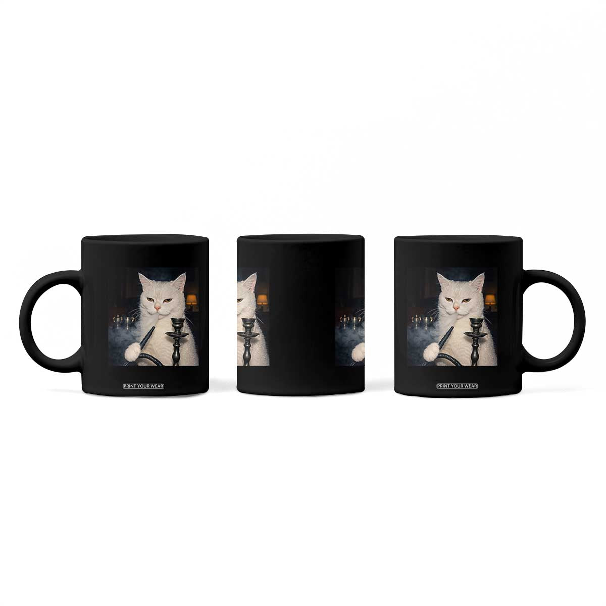 Funny Stoner Cat Coffee Mug 420 Stoner Smoking Cat Cannabis Lover Meme TS14 Print Your Wear
