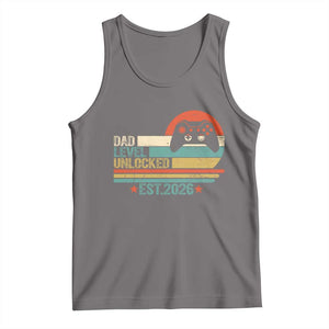 Dad Level Unlocked Tank Top Funny New Dad Gaming Gamer 2026 TS14 Deep Heather Print Your Wear