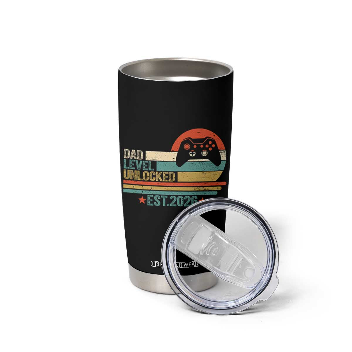 Dad Level Unlocked Tumbler Cup Funny New Dad Gaming Gamer 2026 TS14 Print Your Wear