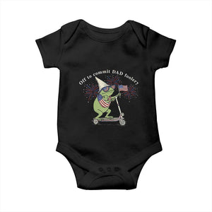 New Dad Frog 4th of July Baby Onesie Off to Commit Dad Foolery TS14 Black Print Your Wear