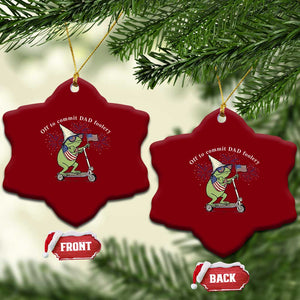 New Dad Frog 4th of July Ceramic Ornament Off to Commit Dad Foolery TS14 Print Your Wear
