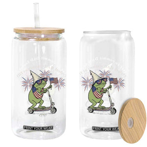 New Dad Frog 4th of July Glass Can Off to Commit Dad Foolery TS14 Print Your Wear