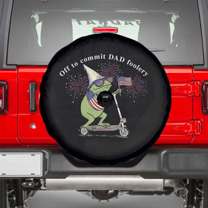 New Dad Frog 4th of July Spare Tire Cover Off to Commit Dad Foolery TS14 Black Print Your Wear