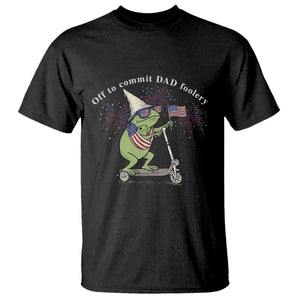New Dad Frog 4th of July T Shirt Off to Commit Dad Foolery TS14 Black Print Your Wear