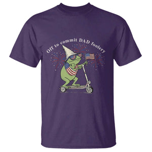 New Dad Frog 4th of July T Shirt Off to Commit Dad Foolery TS14 Purple Print Your Wear