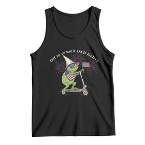 New Dad Frog 4th of July Tank Top Off to Commit Dad Foolery TS14 Black Print Your Wear