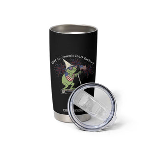 New Dad Frog 4th of July Tumbler Cup Off to Commit Dad Foolery TS14 Print Your Wear