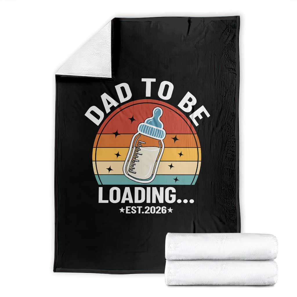 Dad to Be 2026 Throw Blanket Funny Pregnancy Announcement Gift TS14 Black Print Your Wear