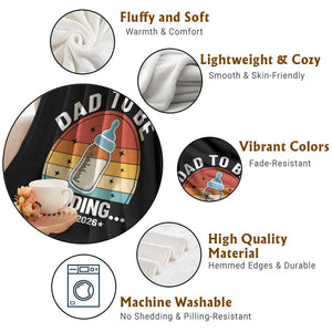 Dad to Be 2026 Throw Blanket Funny Pregnancy Announcement Gift TS14 Print Your Wear