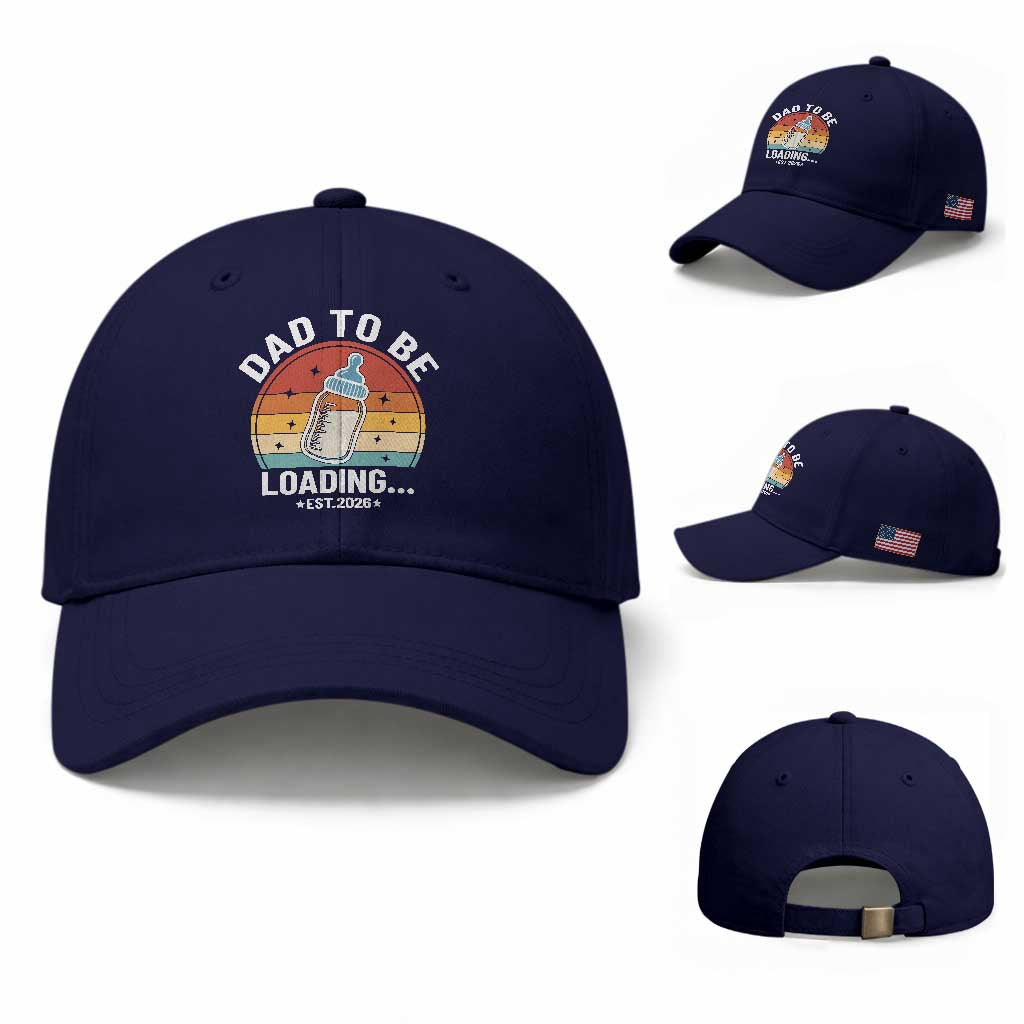 Dad to Be 2026 Baseball Cap Funny Pregnancy Announcement Gift TS14 Baseball Cap Universal Fit Dark Blue Print Your Wear