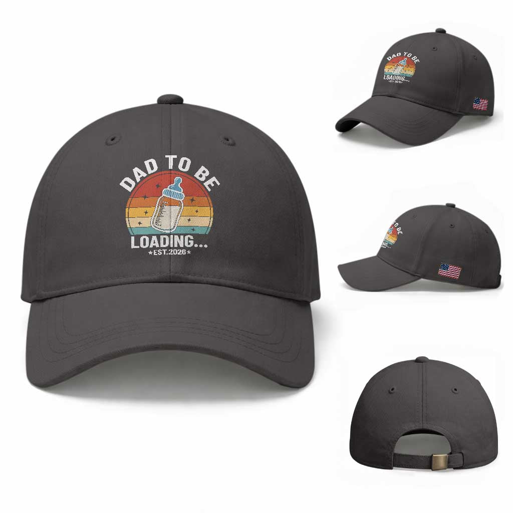 Dad to Be 2026 Baseball Cap Funny Pregnancy Announcement Gift TS14 Baseball Cap Universal Fit Dark Gray Print Your Wear