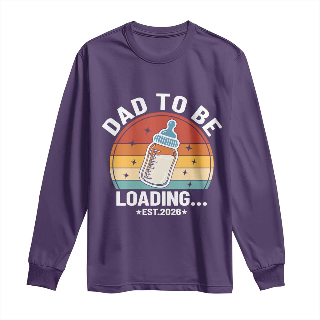 Dad to Be 2026 Long Sleeve Shirt Funny Pregnancy Announcement Gift TS14 Purple Print Your Wear