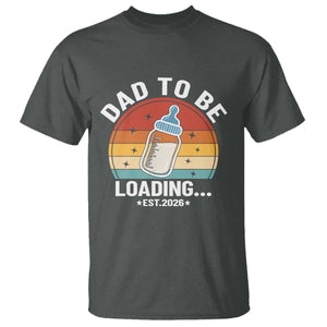 Dad to Be 2026 T Shirt Funny Pregnancy Announcement Gift TS14 Dark Heather Print Your Wear
