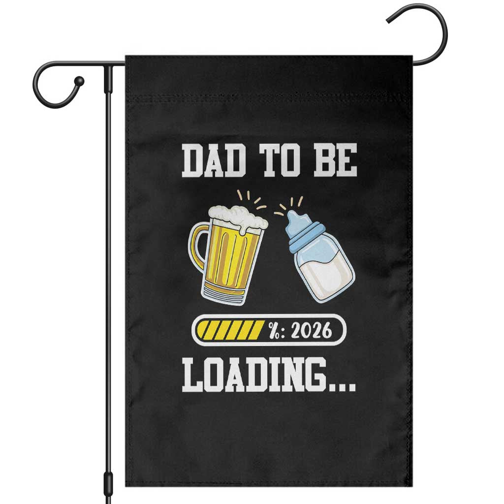 Dad to Be 2026 Garden Flag Funny Pregnancy Reveal TS14 Black Print Your Wear