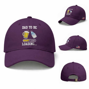 Dad to Be 2026 Baseball Cap Funny Pregnancy Reveal TS14 Baseball Cap Universal Fit Purple Print Your Wear