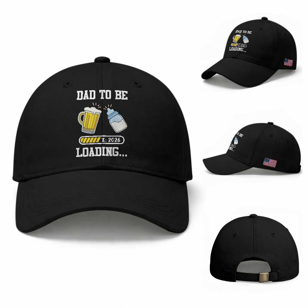 Dad to Be 2026 Baseball Cap Funny Pregnancy Reveal TS14 Baseball Cap Universal Fit Black Print Your Wear