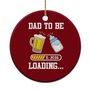 Dad to Be 2026 Ceramic Ornament Funny Pregnancy Reveal TS14 1pc Red Print Your Wear