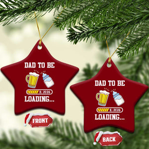 Dad to Be 2026 Ceramic Ornament Funny Pregnancy Reveal TS14 Print Your Wear