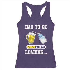 Dad to Be 2026 Racerback Tank Top Funny Pregnancy Reveal TS14 Purple Print Your Wear