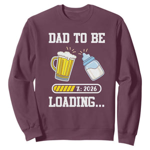 Dad to Be 2026 Sweatshirt Funny Pregnancy Reveal TS14 Maroon Print Your Wear
