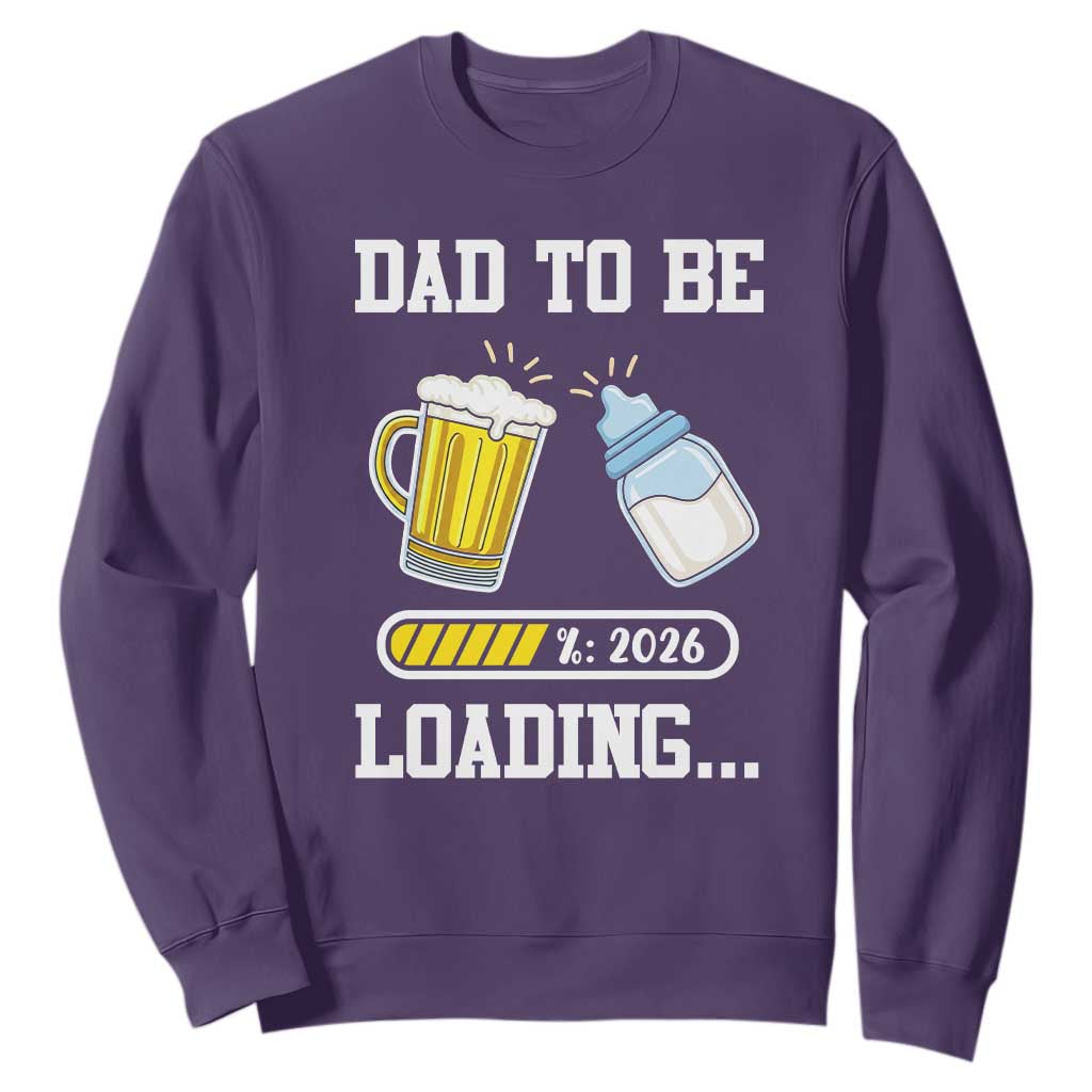 Dad to Be 2026 Sweatshirt Funny Pregnancy Reveal TS14 Purple Print Your Wear