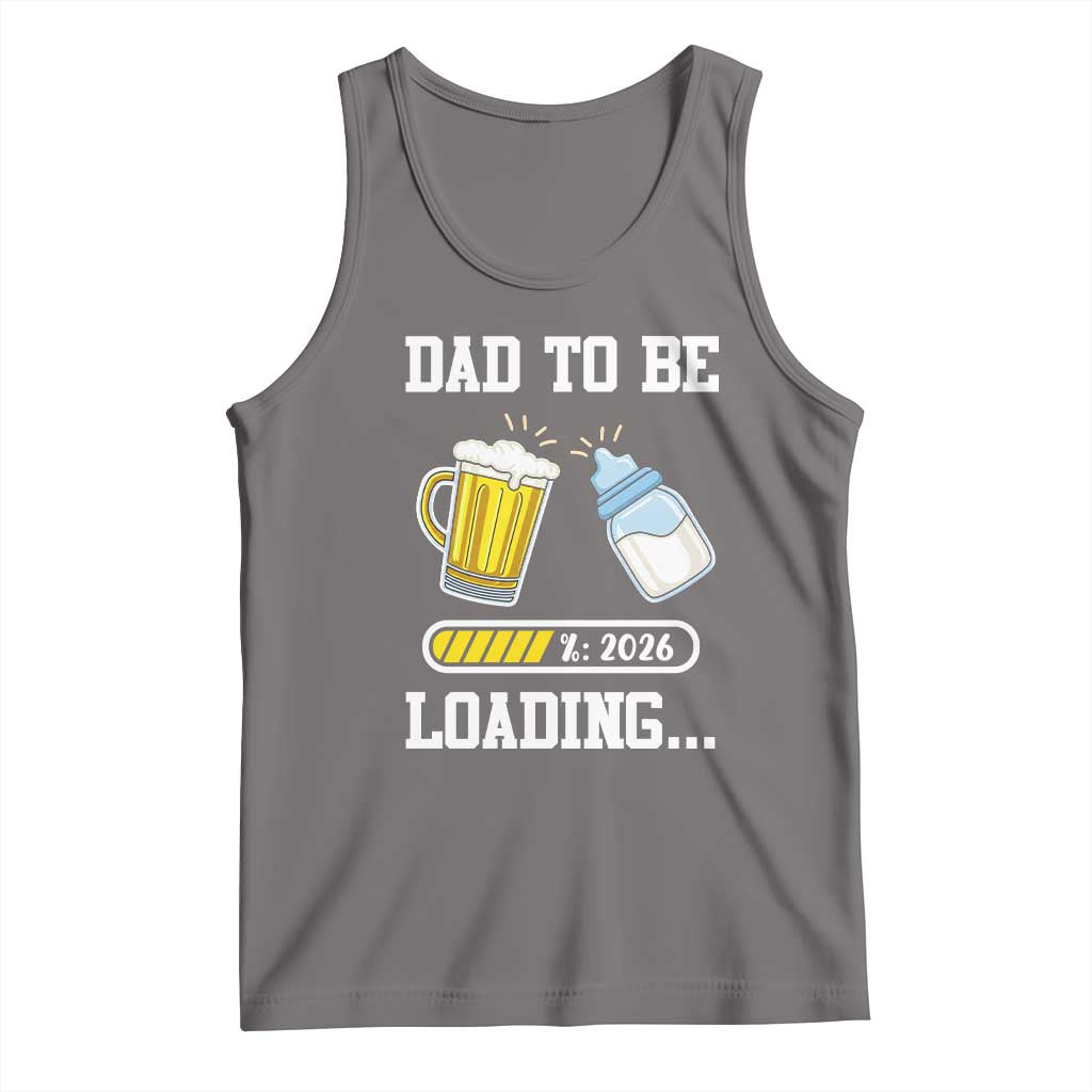 Dad to Be 2026 Tank Top Funny Pregnancy Reveal TS14 Deep Heather Print Your Wear